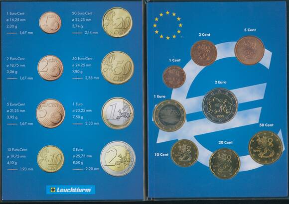 FINNLAND 1999 Kursmünzensatz