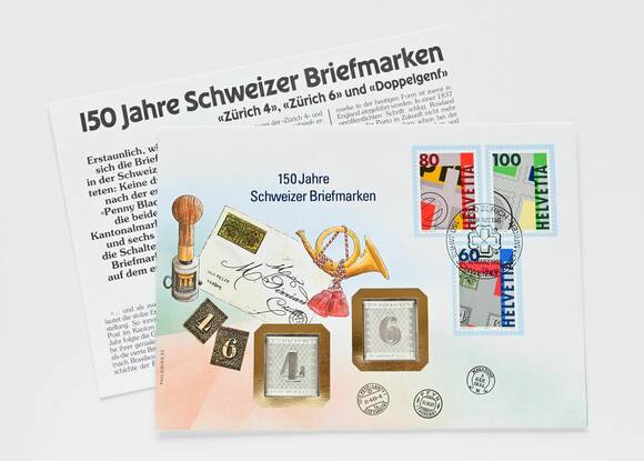 Sammlershop Schweiz Medaillenbrief Jahre Schweizer Briefmarken