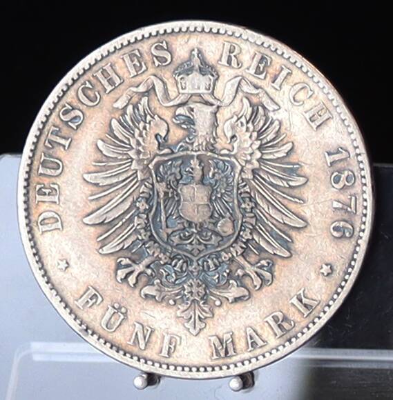 SACHSEN 5 Mark 1876 E, Jaeger 122