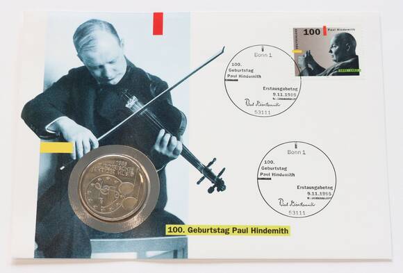 BRD 1985/1995 Numisbrief Paul Hindemith