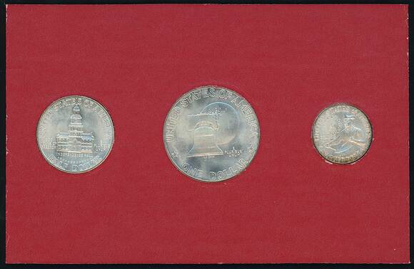 USA 1976 Silber-Set 1776-1976 mit 1/4, 1/2 und 1 Dollar