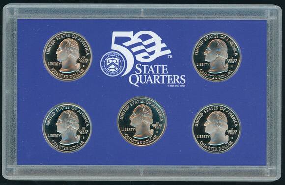 USA 2006 Proof Set 50 State Quarters 5 Münzen