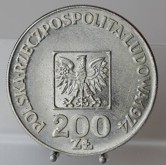 POLEN 200 Zloty Silber 1974 30 Jahre Volksrepublik