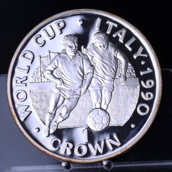 GIBRALTAR 1 Crown 1990 Fußball-WM 1990 in Italien