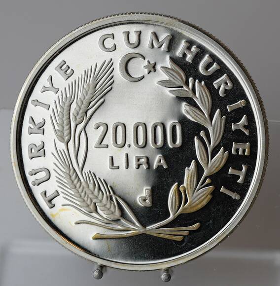 TÜRKEI 20.000 Lira 1990 Fußball-WM 1990 in Italien