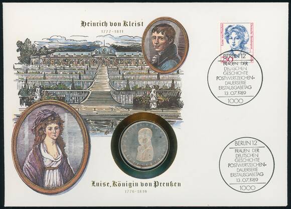 BRD 1977/1989 Numisbrief Luise von Preußen