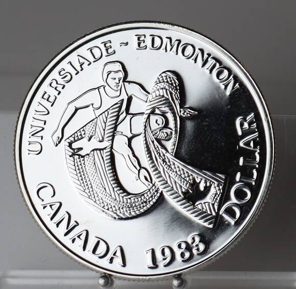 KANADA 1983 1 Silberdollar Universiade Edmonton normale Prägung