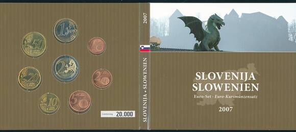 SLOWENIEN 2007 Euro-Kursmünzensatz