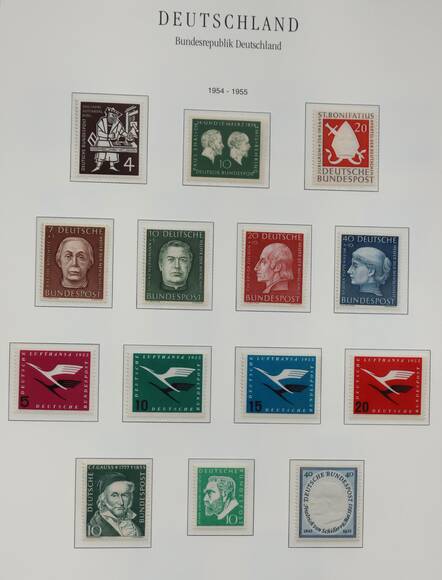 BRD 1949-1959, bis auf den Posthornsatz komplette Sammlung