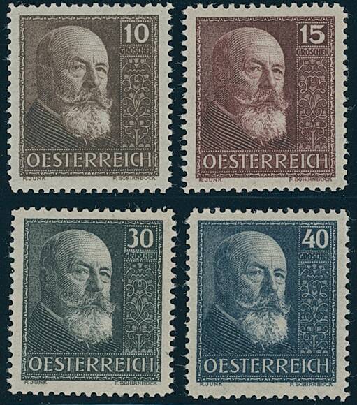 ÖSTERREICH 1928 MiNr. 494-497