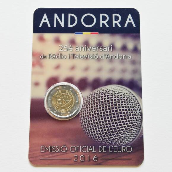 ANDORRA 2016 Coincard 2 Euro Staatsrundfunk