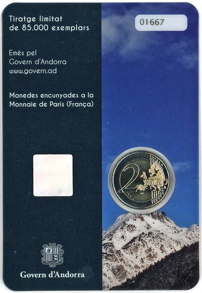 ANDORRA 2017 Coincard 2 Euro Tourismus