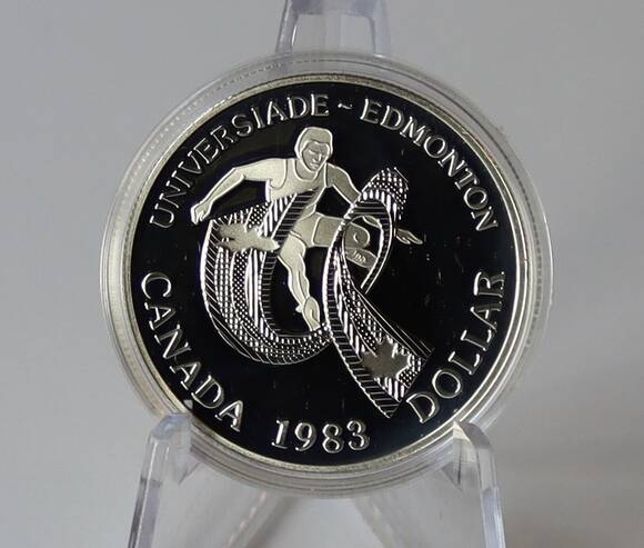 KANADA 1983 1 Silberdollar Universiade Edmonton
