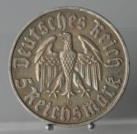 DRITTES REICH 5 Reichsmark Luther 1933 D Jaeger 353