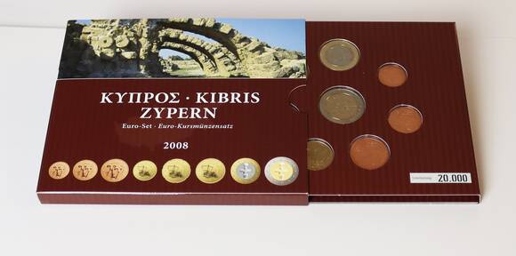 ZYPERN 2008 Euro-Kursmünzensatz