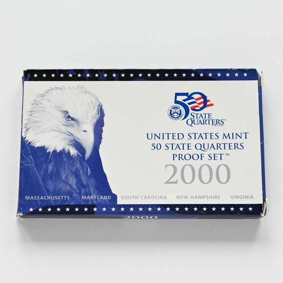 USA 2000 Proof Set 50 State Quarters 5 Münzen