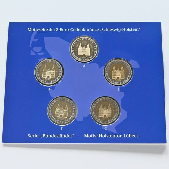 BRD 2006 Serie Bundesländer Schleswig-Holstein 5 x 2 Euro PP