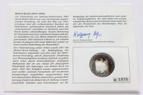BRD 1983/1994 Numisbrief Robert Koch 150. Geburtstag