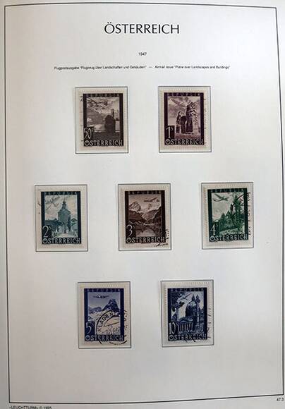 ÖSTERREICH 1945-2004 gestempelte Sammlung in zwei Leuchtturm-SF-Alben