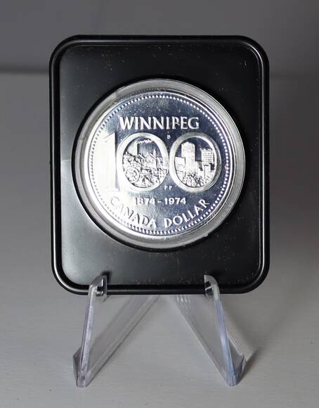 KANADA 1974 1 Silberdollar 100 Jahre Stadt Winnipeg