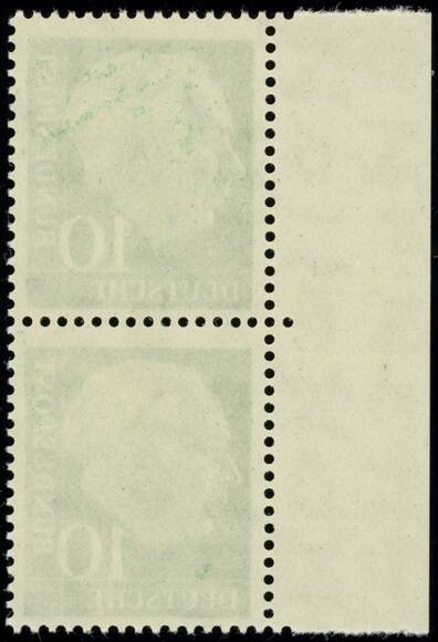 BRD 1960, Heuss lumogen, MiNr. 183 x W DZ Druckerzeichen "7" positiv