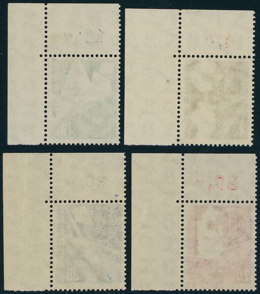 BRD 1953 MiNr. 167-170 Bogenecken oben rechts