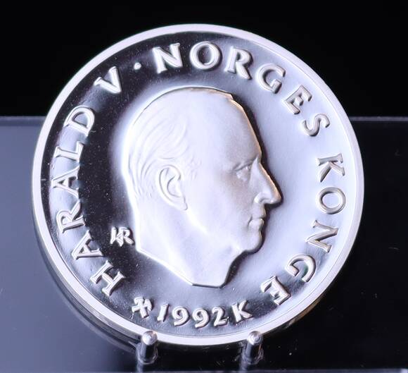 NORWEGEN 50 Kroner 1992 Olympische Winterspiele 1994 in Lillehammer