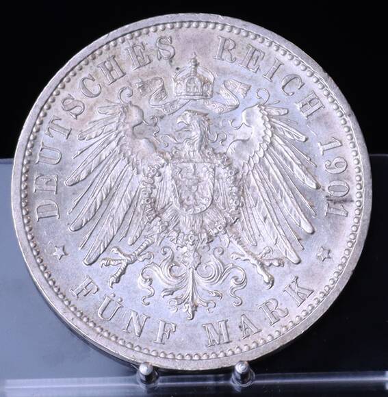 PREUSSEN 5 Mark 1901 (A), 200 Jahre Königreich, Jaeger 106