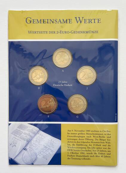 BRD 2015 25 Jahre Deutsche Einheit 5 x 2 Euro