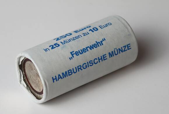 BRD 10 Euro 2023 J Im Dienst der Gesellschaft Feuerwehr Originalrolle