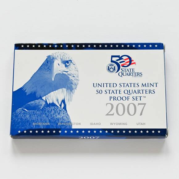 USA 2007 Proof Set 50 State Quarters 5 Münzen