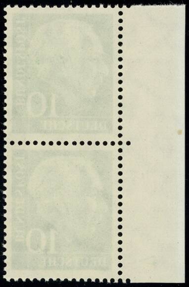 BRD 1960, Heuss lumogen, MiNr. 183 x W DZ Druckerzeichen "4" positiv