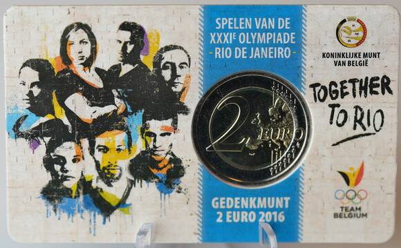 BELGIEN 2 Euro 2016 Olympische Spiele Coincard