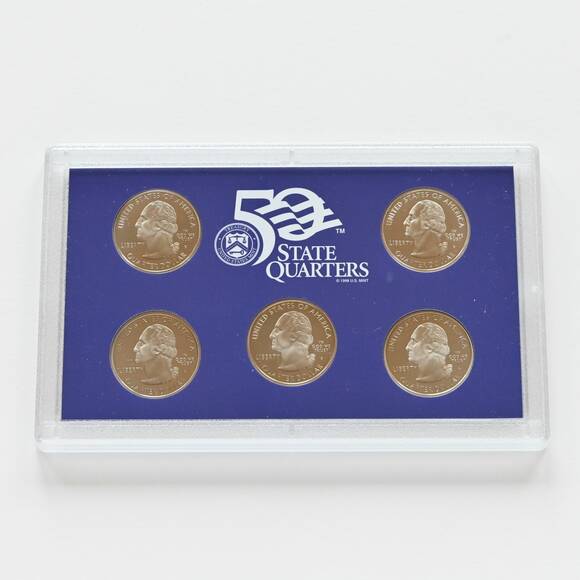 USA 2008 Proof Set 50 State Quarters 5 Münzen