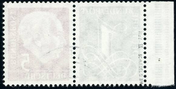 BRD 1960, Heuss und Ziffer, W 17 Y II mit 285 Y II