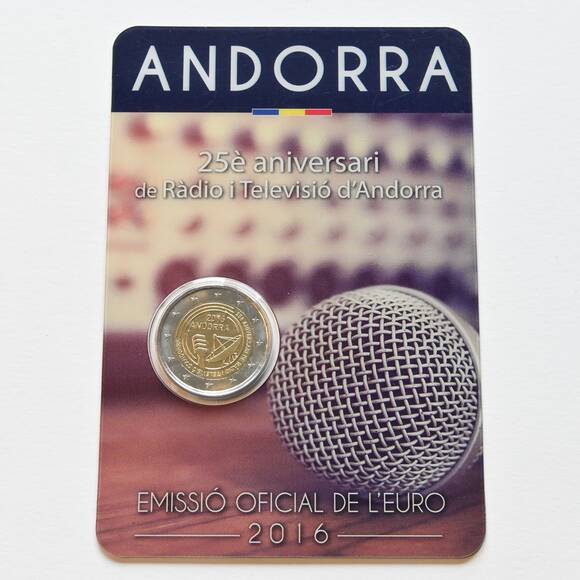 ANDORRA 2016 Coincard 2 Euro Staatsrundfunk