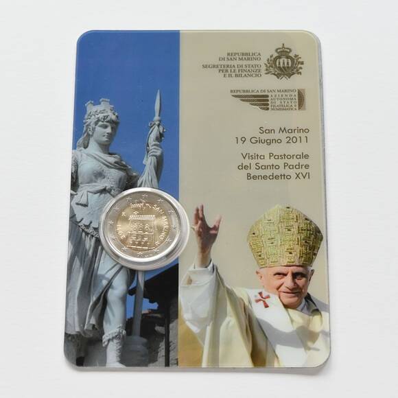 SAN MARINO 2 Euro 2011 R Besuch Papst Benedikt XVI.