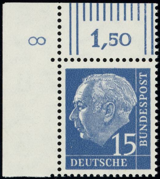 BRD 1954 MiNr. 184 x W DZ Druckerzeichen "8" positiv