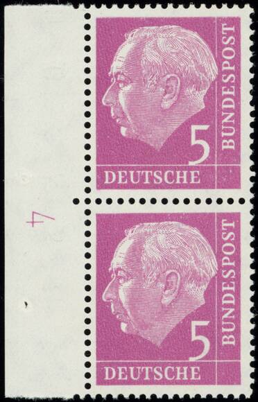 BRD 1954 MiNr. 179 DZ Druckerzeichen 4
