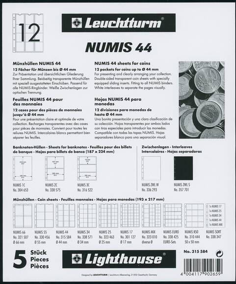 Leuchtturm LEUCHTTURM Münzhüllen NUMIS 44