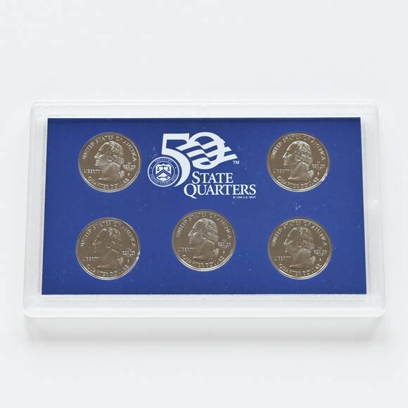 USA 2003 Proof Set 50 State Quarters 5 Münzen