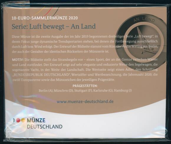 BRD 10 Euro An Land 2020 G