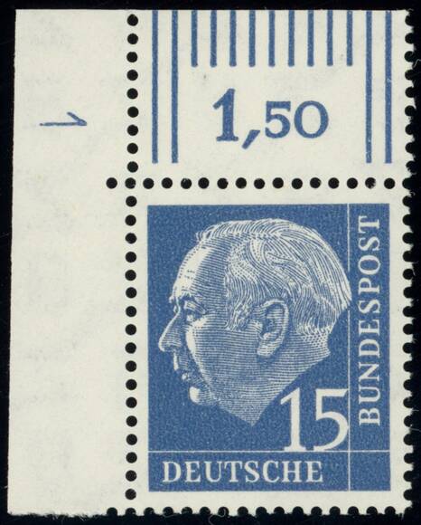 BRD 1954 MiNr. 184 x W DZ Druckerzeichen "1" positiv