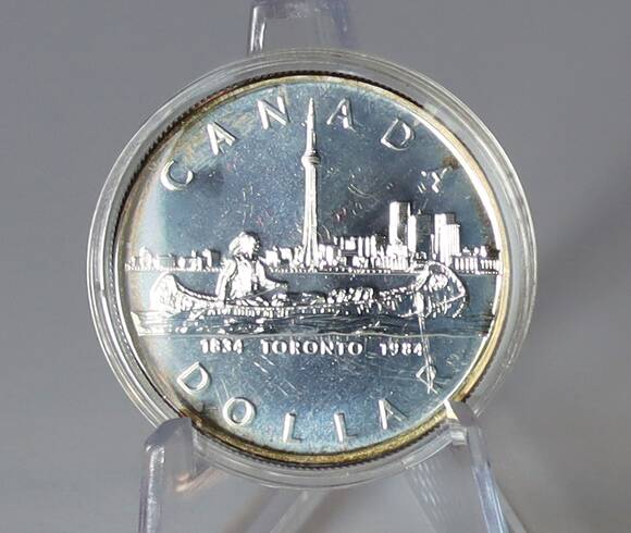 KANADA 1984 1 Silberdollar 150 Jahre Stadt Toronto