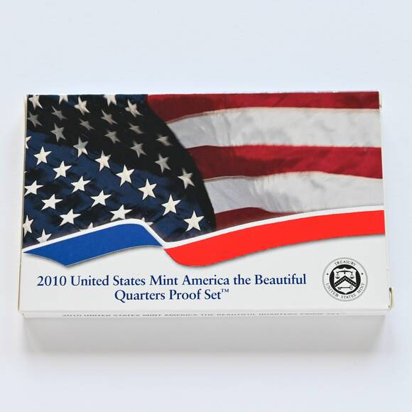 USA 2010 Proof Set America the Beautiful Quarters 5 Münzen