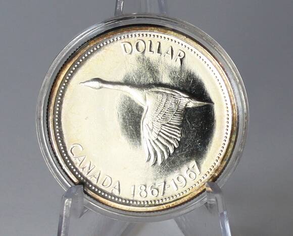 KANADA 1967, 1 Silberdollar, Centennial Year, Kanadagans