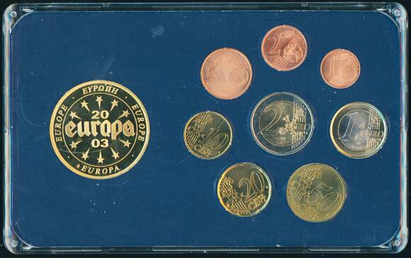 PORTUGAL 2002-2004 Euro Sonderedition mit Kursmünzen