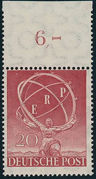 BERLIN 1950 MiNr. 71 Oberrand