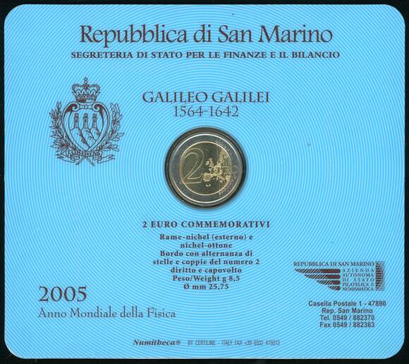 SAN MARINO 2 Euro 2005 Galilei