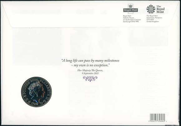 GROSSBRITANNIEN 2016 Numisbrief HM The Queen´s 90th Birthday